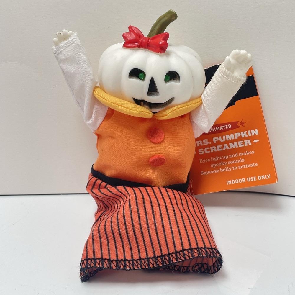 5" Hyde & Eek Boutique Mrs. Pumpkin‎ Pocket Screamer Musical Halloween Tested